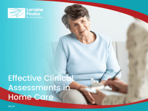 Effective Clinical Assessment in Home Care @ Online Webinar