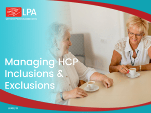 Managing HCP Inclusions & Exclusions @ Online Webinar