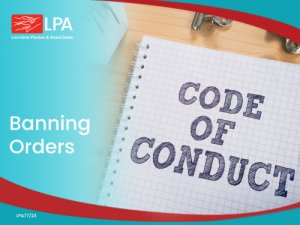 Banning Orders @ Online Webinar